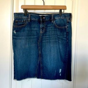 Distressed Jean Skirt